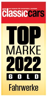 TOPMARKE ClassicCars 2022 GOLD für Fahrwerke