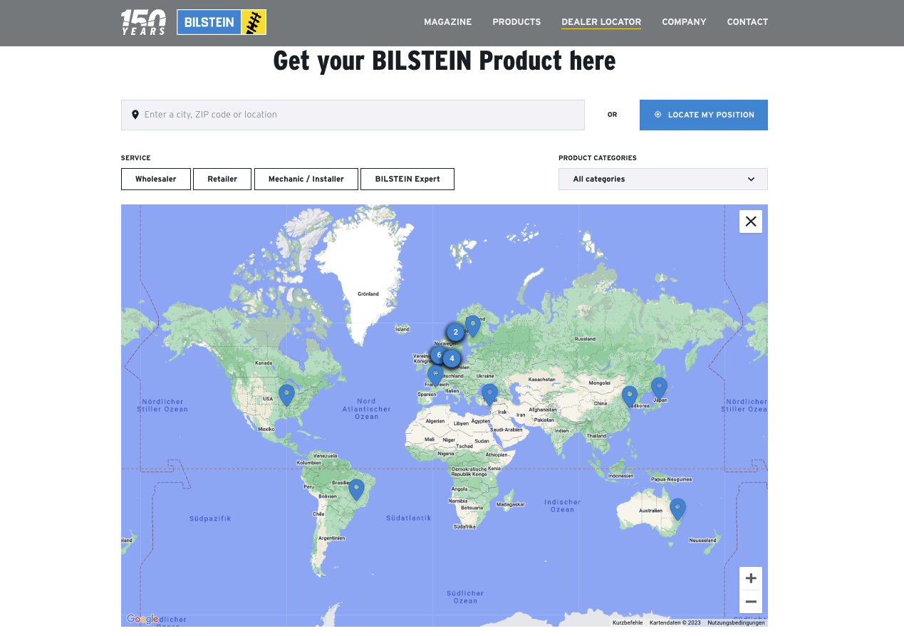BILSTEIN Werkstattsuche